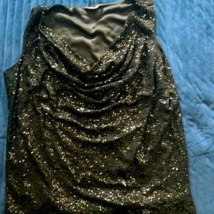 A Black Sequined Top
